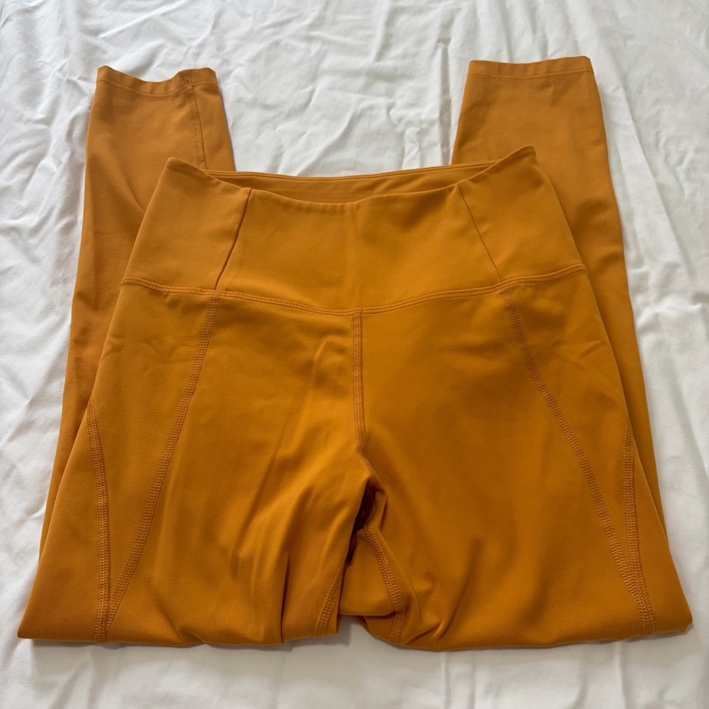 Girlfriend Collective High-rise Leggings Mustard Gold Size S Sustainable